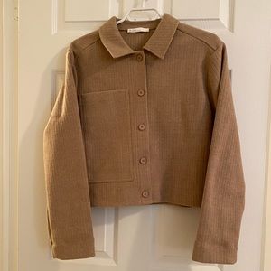 oak + fort tan crop jacket